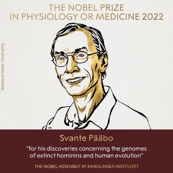 The 2022 Nobel Prize in Physiology or Medicine has been awarded to Svante Pääbo